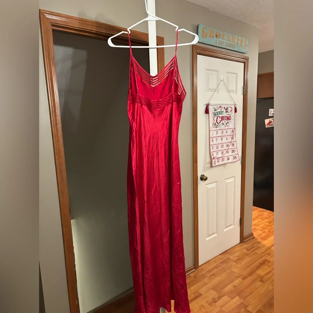 Victoria’s Secret Silk Red Maxi Dress - Picture 2 of 4